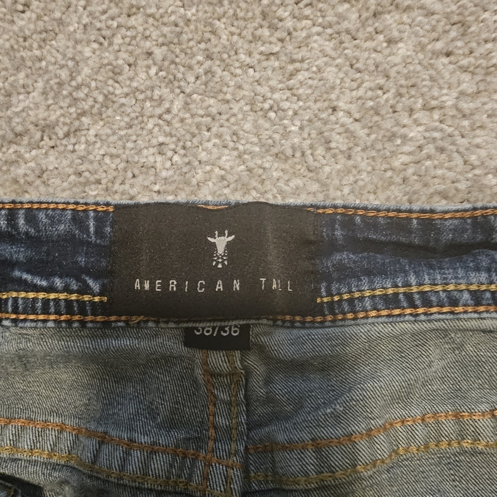 Men's Blue Jeans American Tall 38x36 Skinny